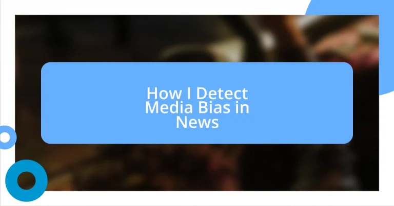 How I Detect Media Bias in News