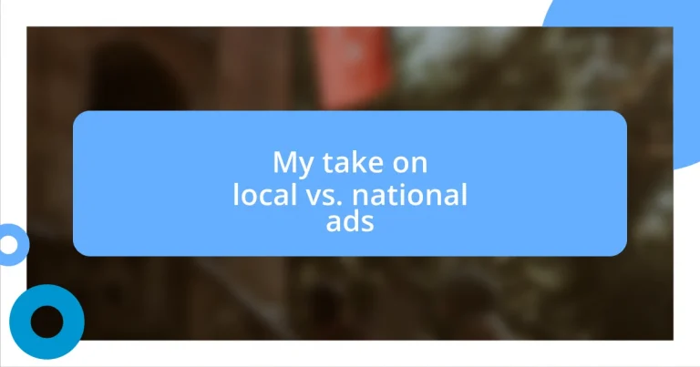 My take on local vs. national ads